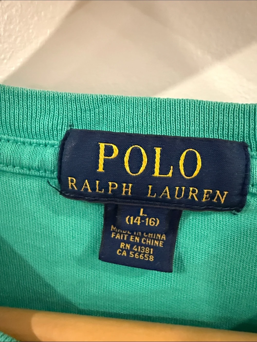 Polo by Ralph Lauren Boys Crew Neck Tee - Aqua Green 100% cotton